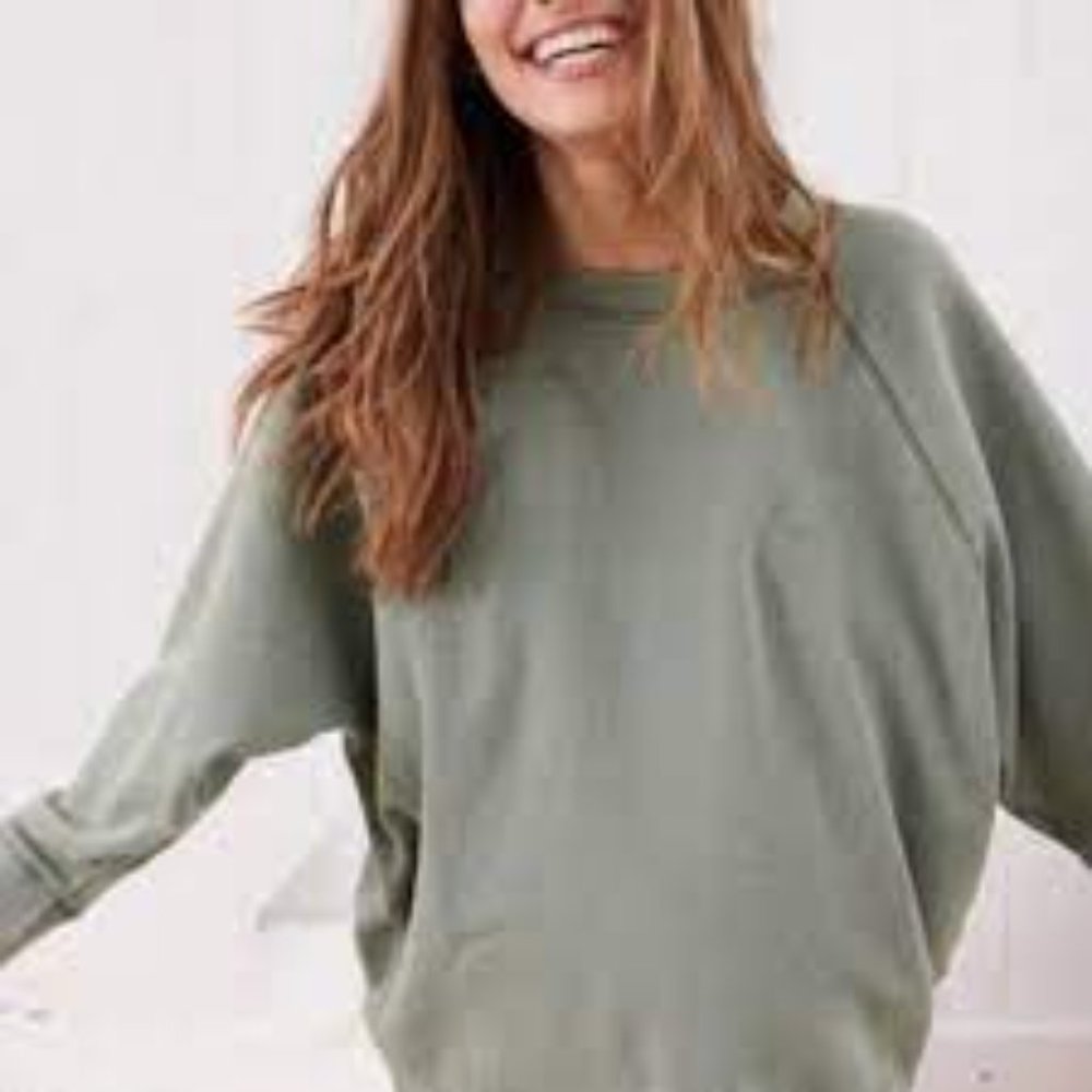 AERIE sage green oversized sweatshirt